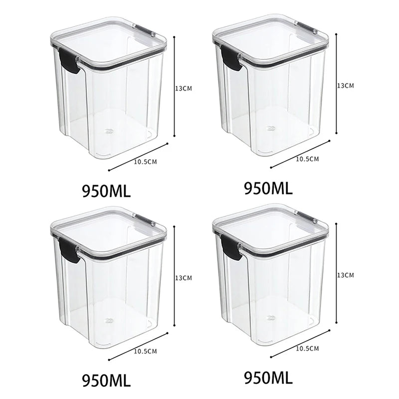Sealed food storage containers